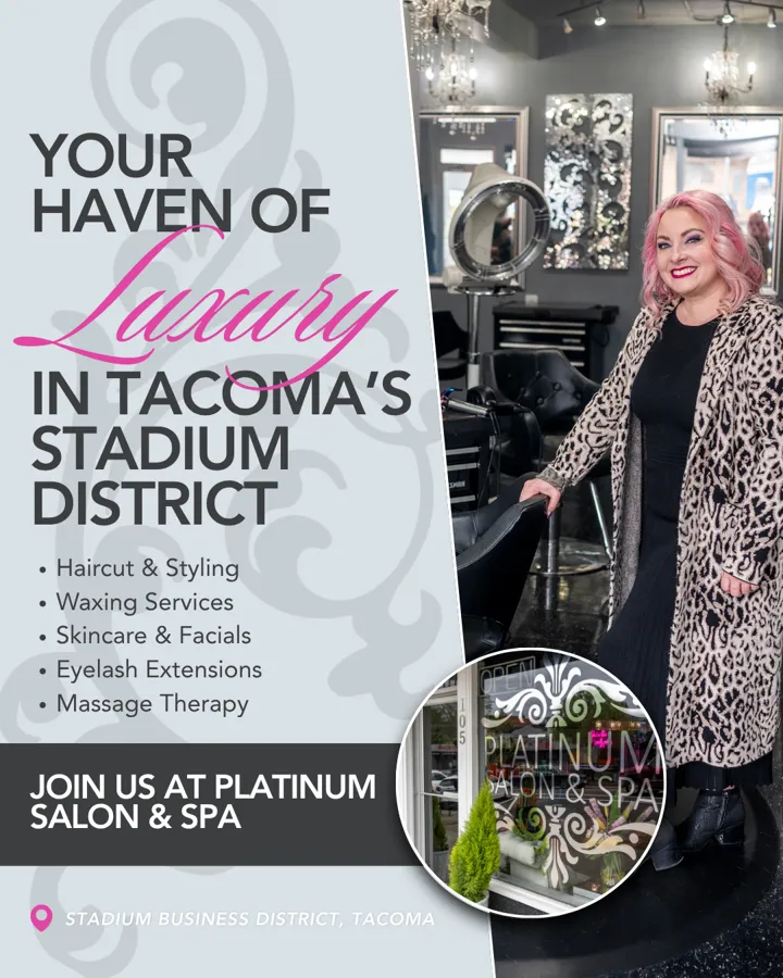 Stadium District member spotlight post for Platinum Salon and Spa